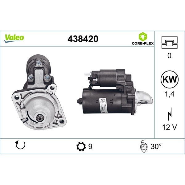 Startmotor 12V Valeo 438420 VALEO