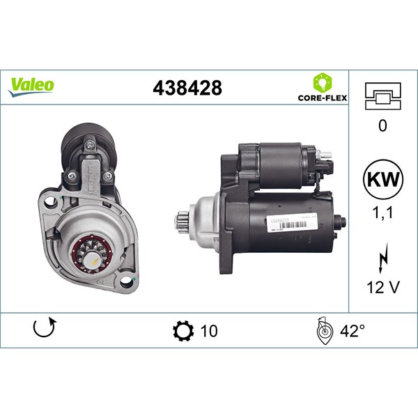Startmotor 12V Valeo 438428 VALEO
