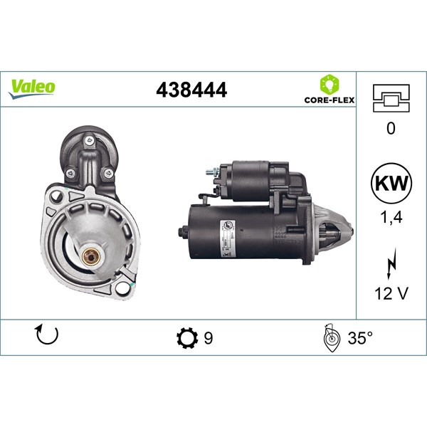 Startmotor 12V Valeo 438444 VALEO