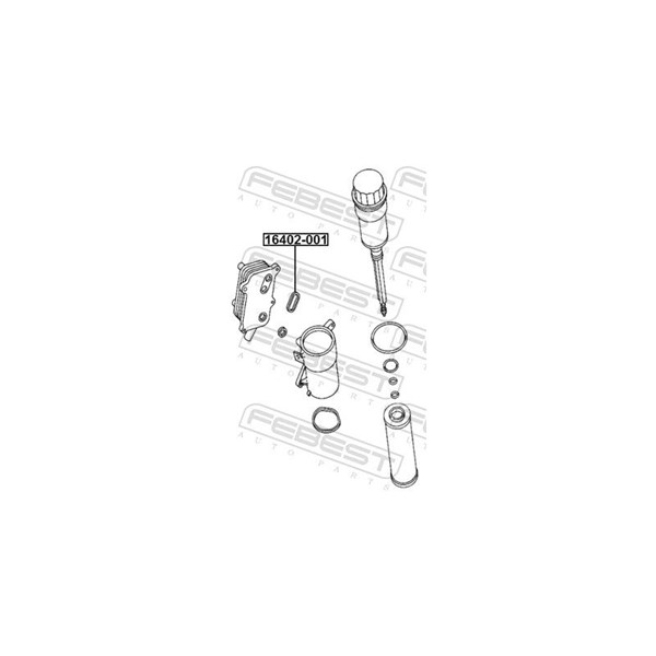 Packning, oljekylare Febest 16402-001 FEBEST