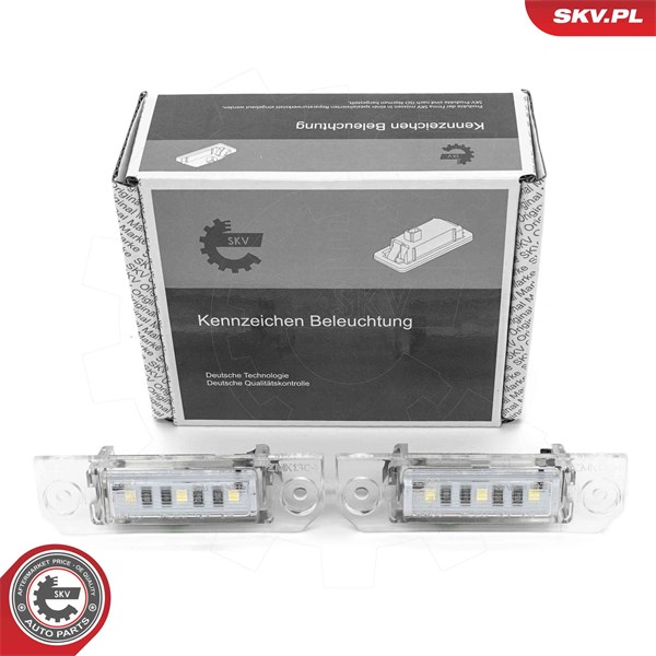 Belysning, registreringsskylt, Höger, Vänster Esen skv 72SKV518 ESEN SKV