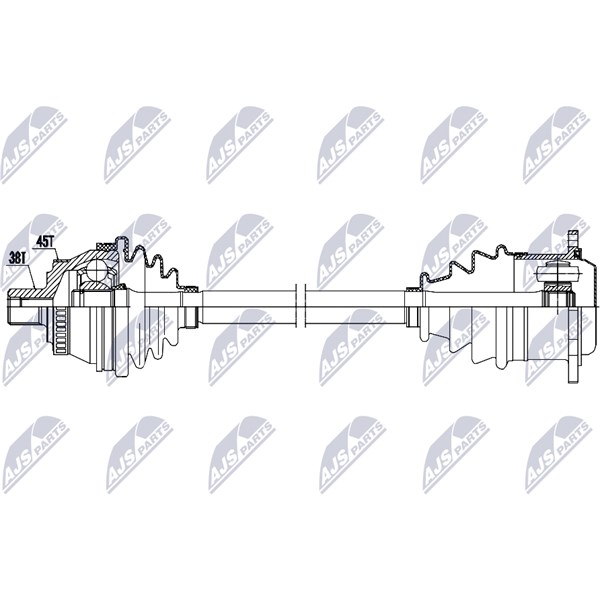 Drivaxel, framaxel vänster Nty NPW-AU-092 NTY