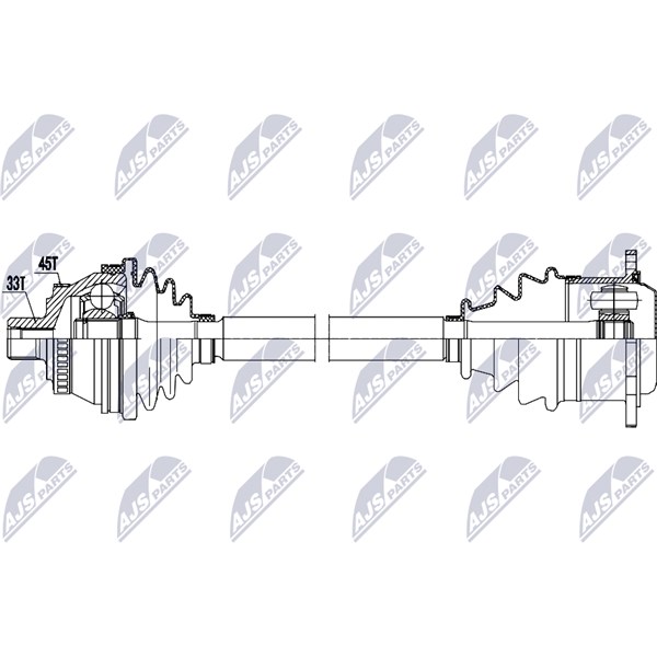 Drivaxel, framaxel vänster Nty NPW-AU-096 NTY