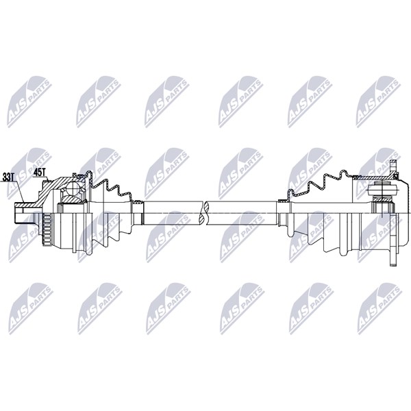 Drivaxel, framaxel vänster Nty NPW-AU-098 NTY