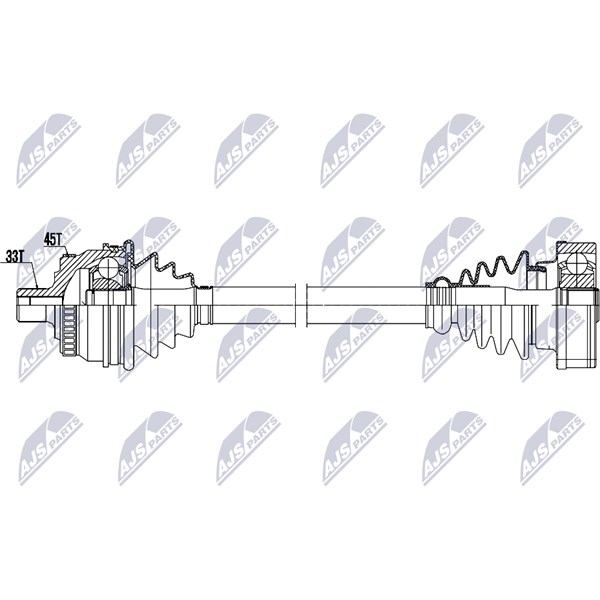 Drivaxel, framaxel vänster Nty NPW-AU-100 NTY