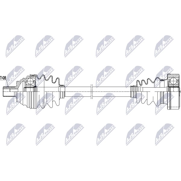 Drivaxel, framaxel vänster Nty NPW-AU-103 NTY