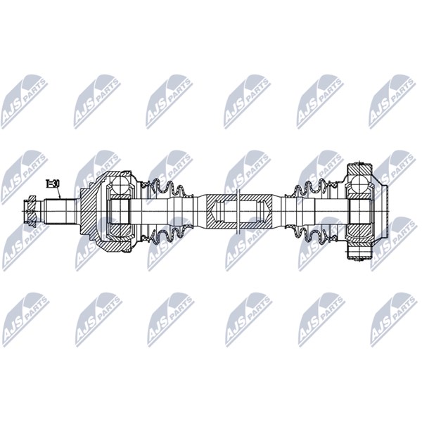 Drivaxel, Bakaxel höger Nty NPW-BM-216 NTY Drivaxel, Bakaxel höger Nty NPW-BM-216 NTY