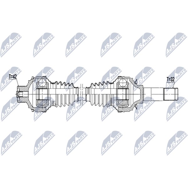 Drivaxel, Bakaxel höger, Bakaxel vänster Nty NPW-PS-022 NTY