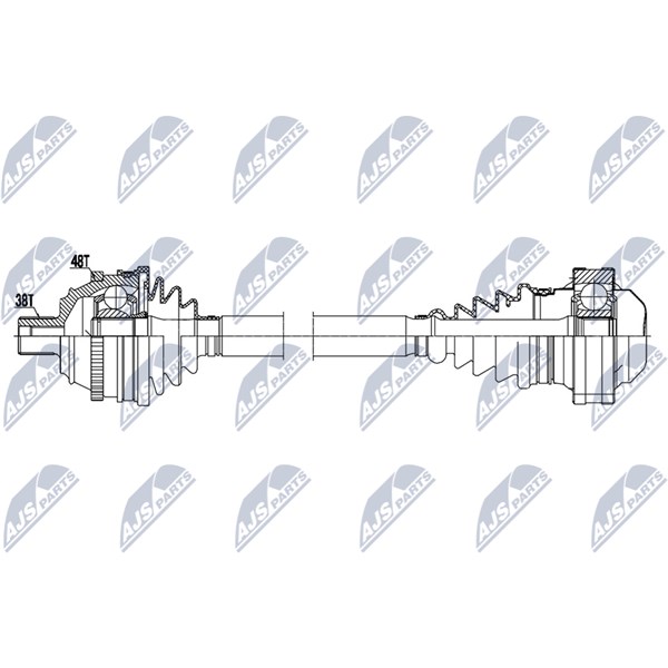 Drivaxel, framaxel höger, framaxel vänster Nty NPW-VW-217 NTY
