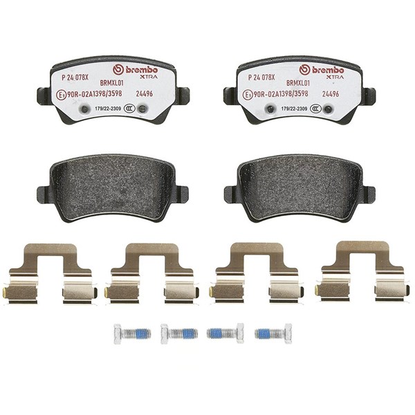 Bromsbeläggsats Ventilerad, Bakaxel Brembo P 24 078X BREMBO