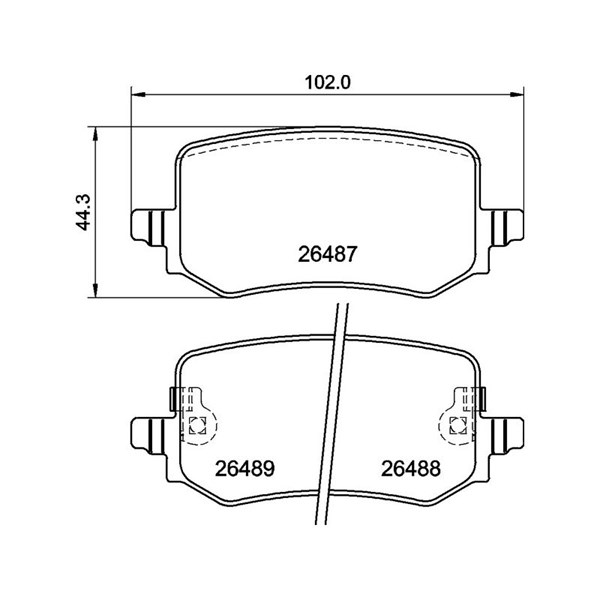 Bromsbeläggsats, Bakaxel Brembo P 30 139 BREMBO