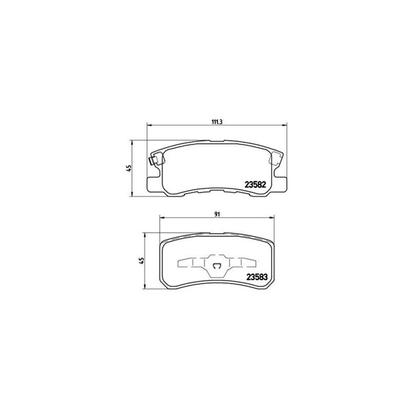 Bromsbeläggsats, Bakaxel Brembo P 54 031X BREMBO