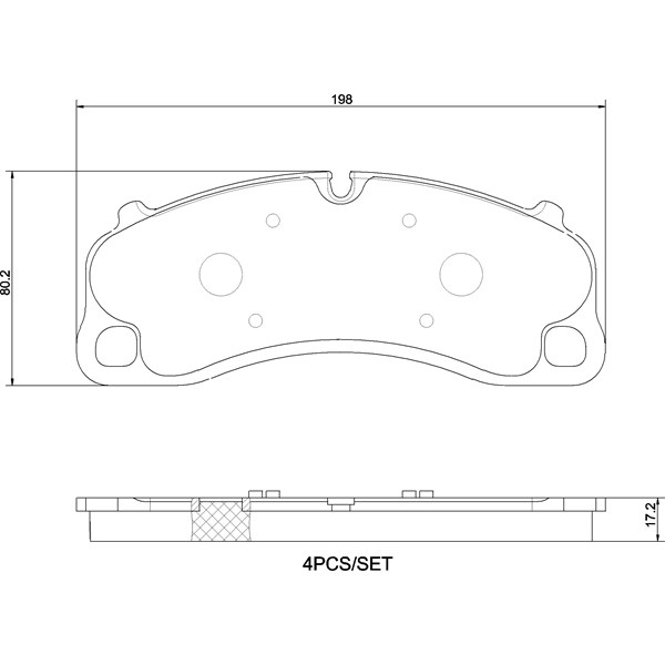 Bromsbeläggsats, Framaxel Brembo P 65 048 BREMBO