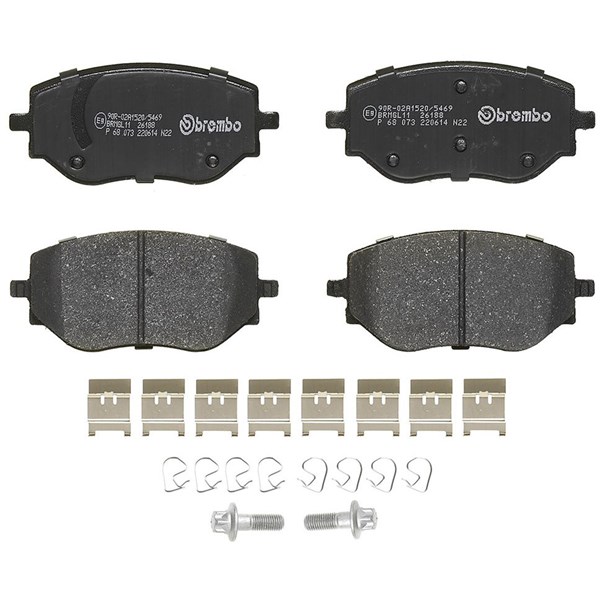 Bromsbeläggsats, Framaxel Brembo P 68 073 BREMBO