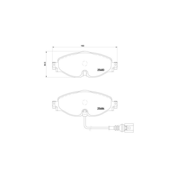 Bromsbeläggsats, Framaxel Brembo P 85 126E BREMBO