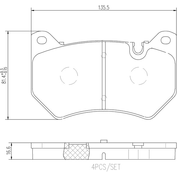 Bromsbeläggsats, Framaxel Brembo P 85 177 BREMBO