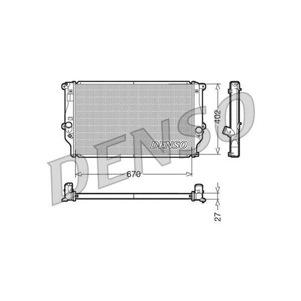 Kylare, motorkylning Denso DRM50025 DENSO Kylare, motorkylning Denso DRM50025 DENSO