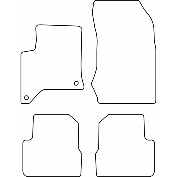 Textilmatta, kupé Opel Corsa F/Peugeot 208 II)Hybrid), Fram eller AutoStyle Textilmatta, kupé Opel Corsa F/Peugeot 208 II)Hybrid), Fram eller AutoStyle