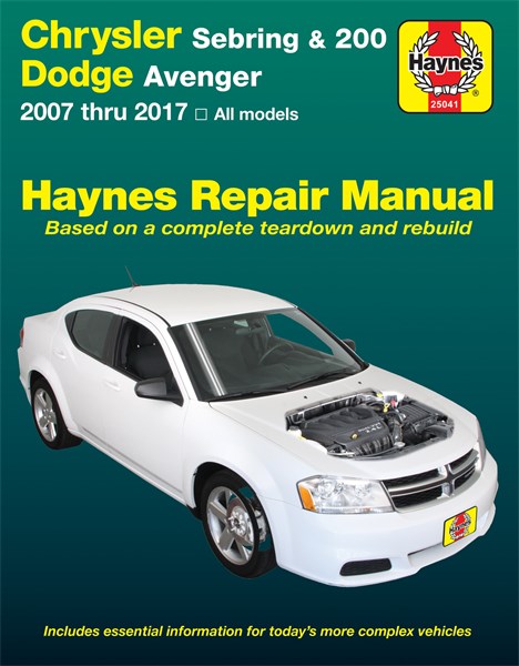 Haynes Reparationshandbok, Chrysler Sebring-200 / Dodge Aven Hayn Haynes Haynes Reparationshandbok, Chrysler Sebring-200 / Dodge Aven Hayn Haynes