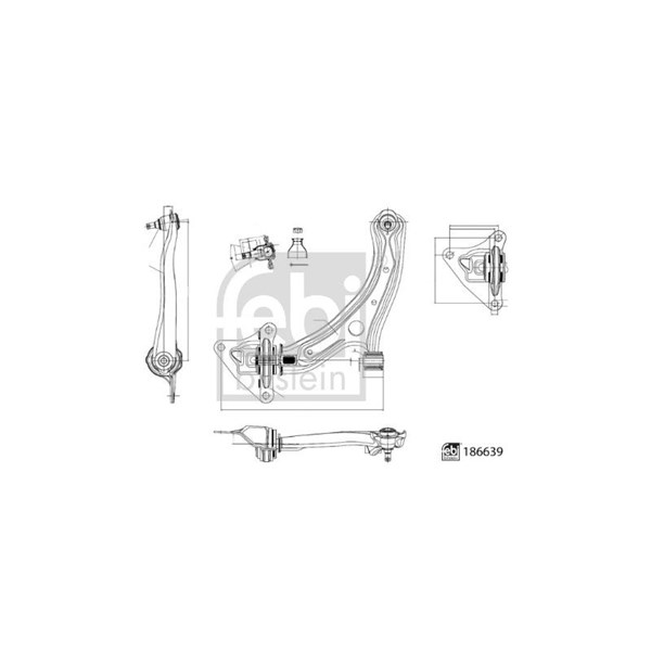 Länkarm, framaxel vänster Febi bilstein 186639 FEBI BILSTEIN