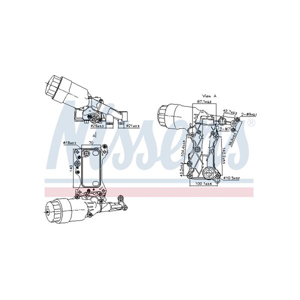 Oljekylare, motor Nissens 91241 NISSENS