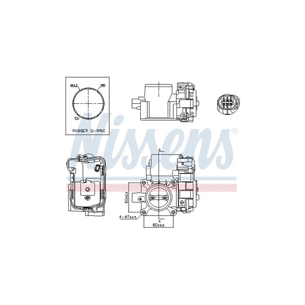 Gasspjäll/Spjällhus 12V Nissens 955088 NISSENS