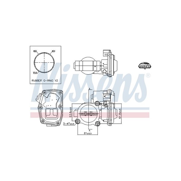 Gasspjäll/Spjällhus 12V Nissens 955089 NISSENS