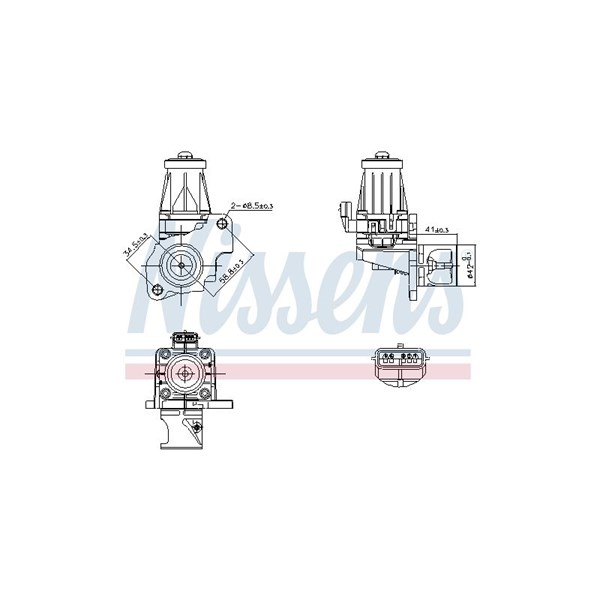 Egr-ventil, Nedre Nissens 98401 NISSENS Egr-ventil, Nedre Nissens 98401 NISSENS