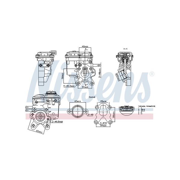 Egr-ventil Nissens 98508 NISSENS