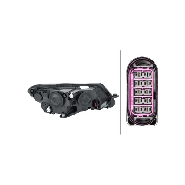 Strålkastare 12V, Vänster Hella 1EJ 011 939-011 HELLA