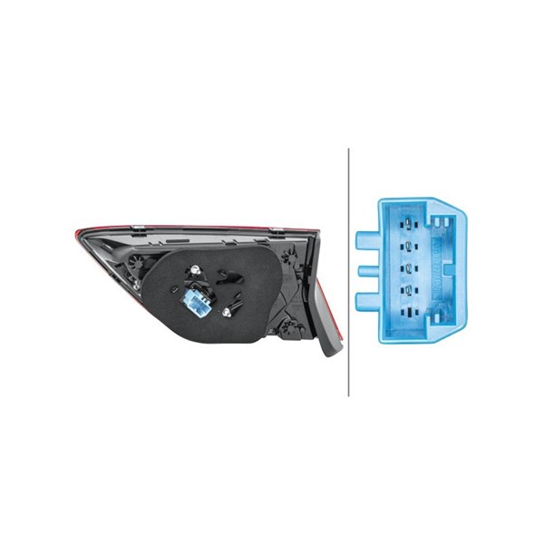 Baklykta 12V, Vänster Hella 2SA 012 522-091 HELLA
