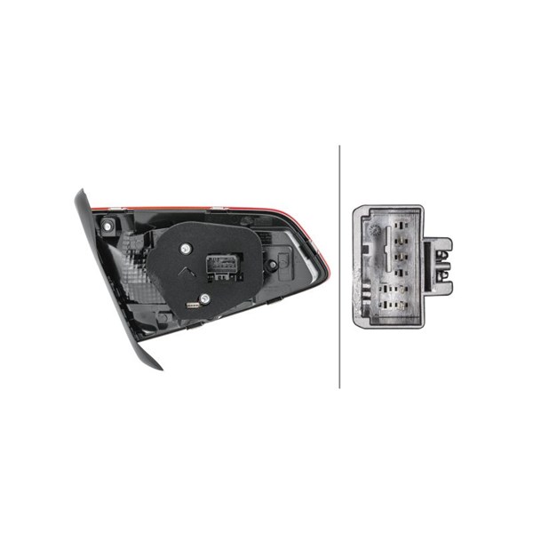 Baklykta 12V, Höger Hella 2TZ 011 882-081 HELLA