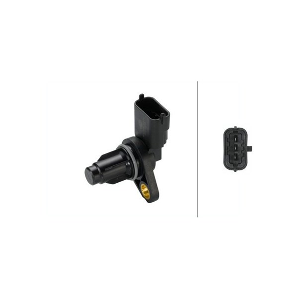 Sensor, kamaxelgivare, Insugssidan, Avgas-/utsläppssidan Hella 6P HELLA