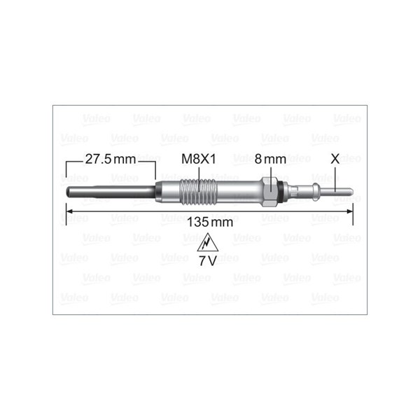 Glödstift 7V Valeo 345251 VALEO