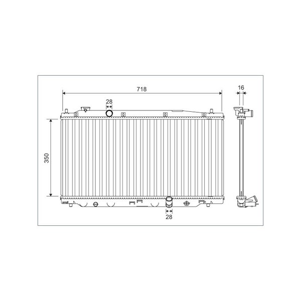 Kylare, motorkylning Valeo 701136 VALEO