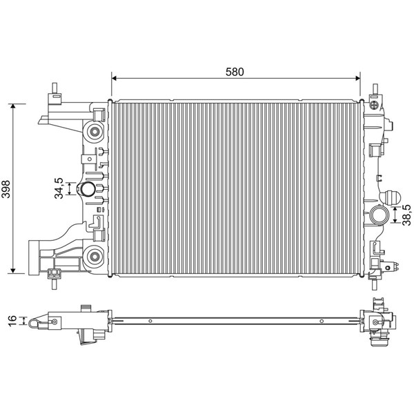 Kylare, motorkylning Valeo 701244 VALEO