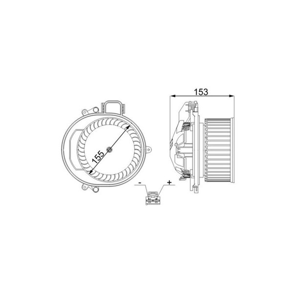 Kupéfläkt 12V Mahle AB 257 000S MAHLE
