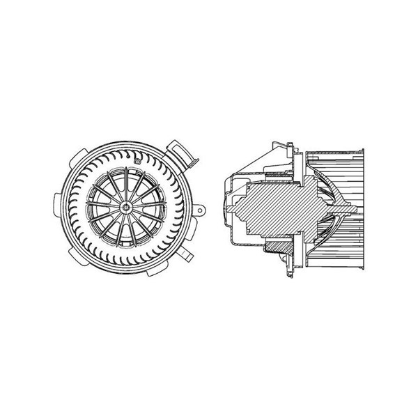 Kupéfläkt 12V, Fram Mahle AB 88 000P MAHLE