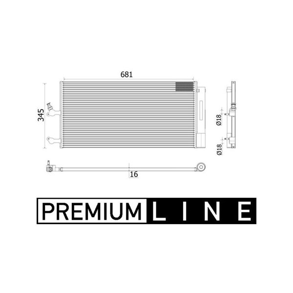 Kondensor, klimatanläggning Mahle AC 942 000P MAHLE