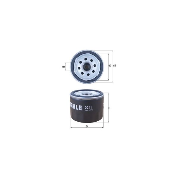 Oljefilter Mahle OC 11 MAHLE