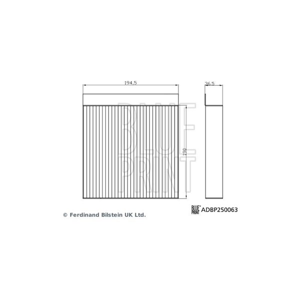 Kupefilter Blue print ADBP250063 BLUE PRINT Kupefilter Blue print ADBP250063 BLUE PRINT