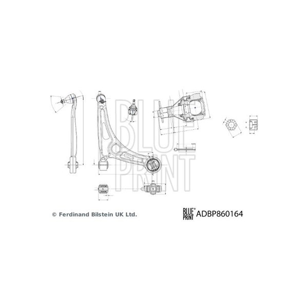Länkarm, framaxel höger, Nedre Blue print ADBP860164 BLUE PRINT