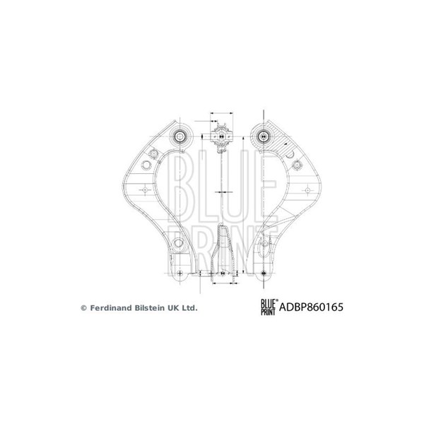 Länkarm, Bakaxel höger, Upptill Blue print ADBP860165 BLUE PRINT