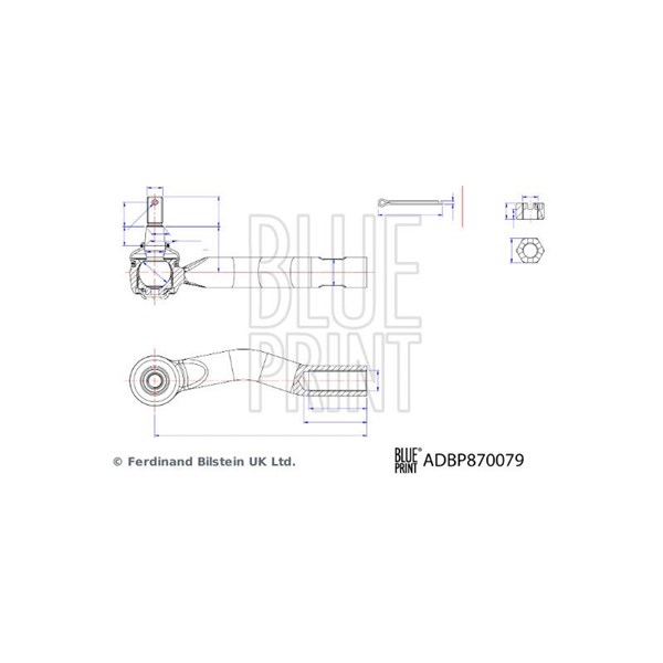 Styrled, framaxel höger Blue print ADBP870079 BLUE PRINT