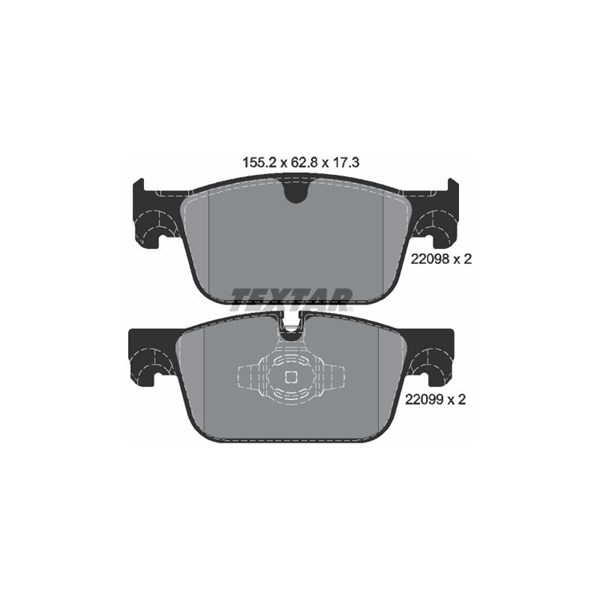 Bromsbeläggsats, Framaxel Textar 2209801 TEXTAR