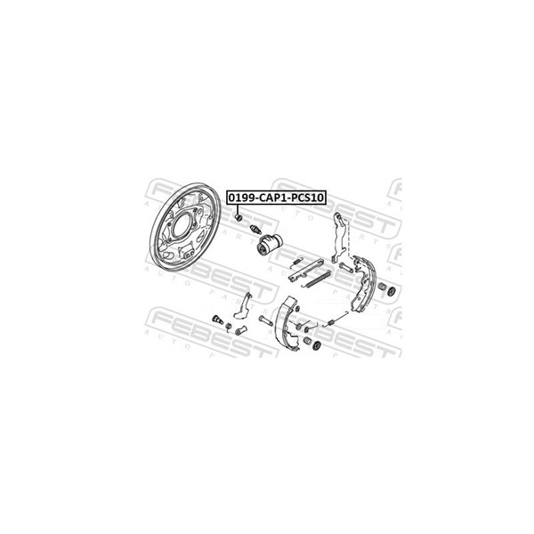 Kåpa, bromsok Febest 0199-CAP1-PCS10 FEBEST