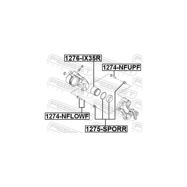 Reparationssats, bromsok, Bakaxel Febest 1275-SPORR FEBEST Reparationssats, bromsok, Bakaxel Febest 1275-SPORR FEBEST