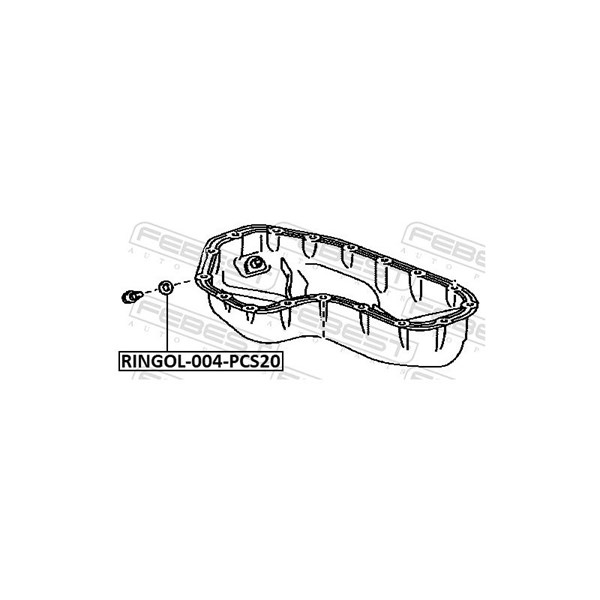 Packningsring, oljeavtappning Febest 88430-122117X FEBEST