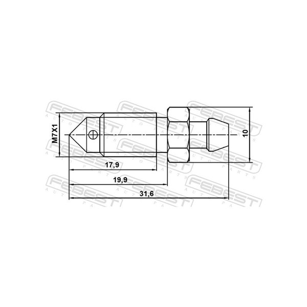 Luftningsskruv/-ventil, bromsok Febest 8870-002 FEBEST Luftningsskruv/-ventil, bromsok Febest 8870-002 FEBEST