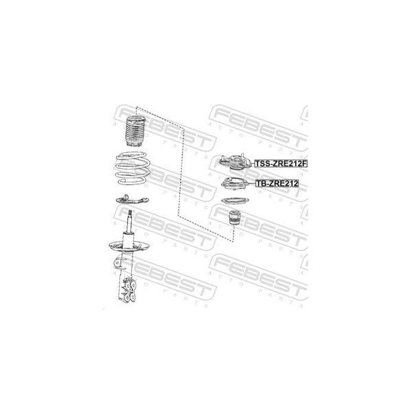 Fjäderbenslager, Framaxel Febest TB-ZRE212 FEBEST Fjäderbenslager, Framaxel Febest TB-ZRE212 FEBEST